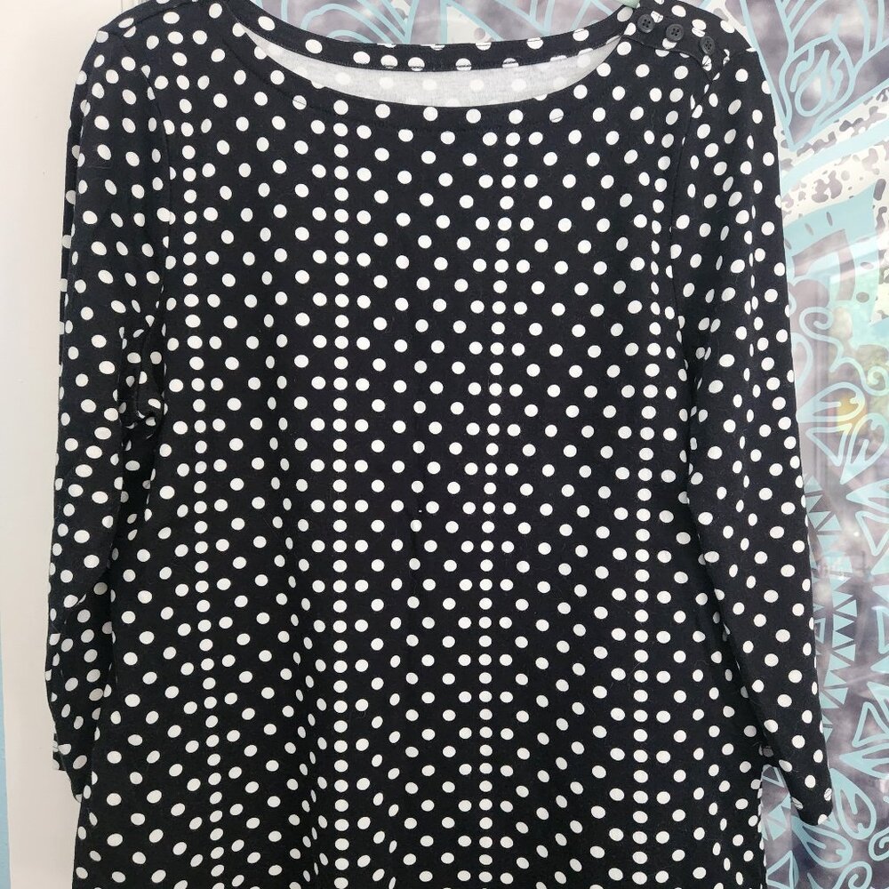 Charter Club Polka Dot Top, SZ L